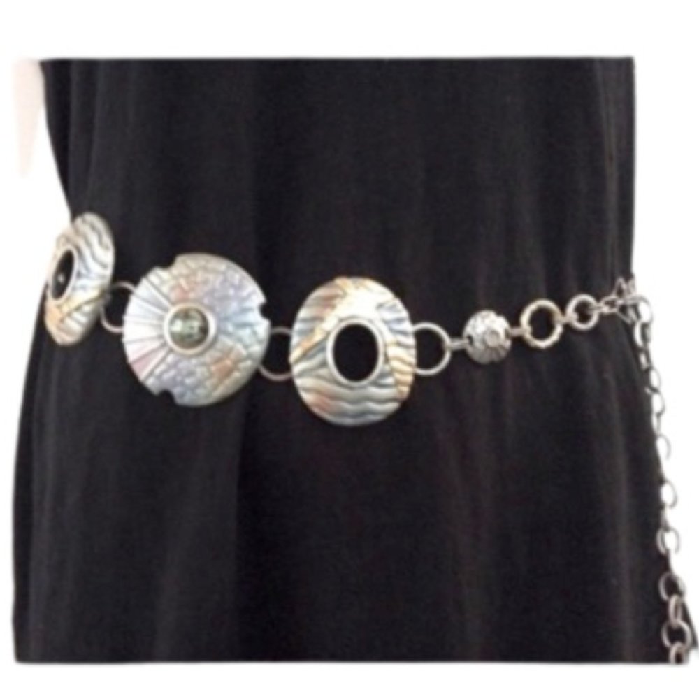 💚 Chico’s Large Medallions & Jewels Chain Belt